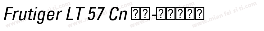 Frutiger LT 57 Cn 粗体字体转换